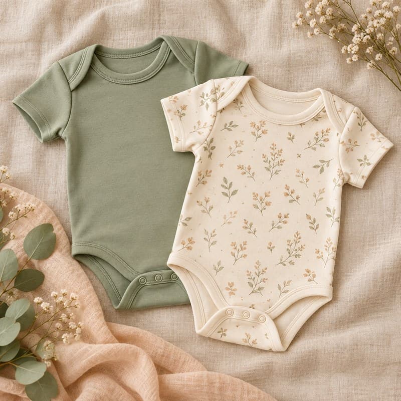 Organic cotton bodysuits (set of 3)