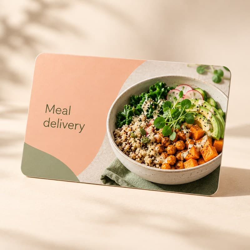 Meal delivery gift card