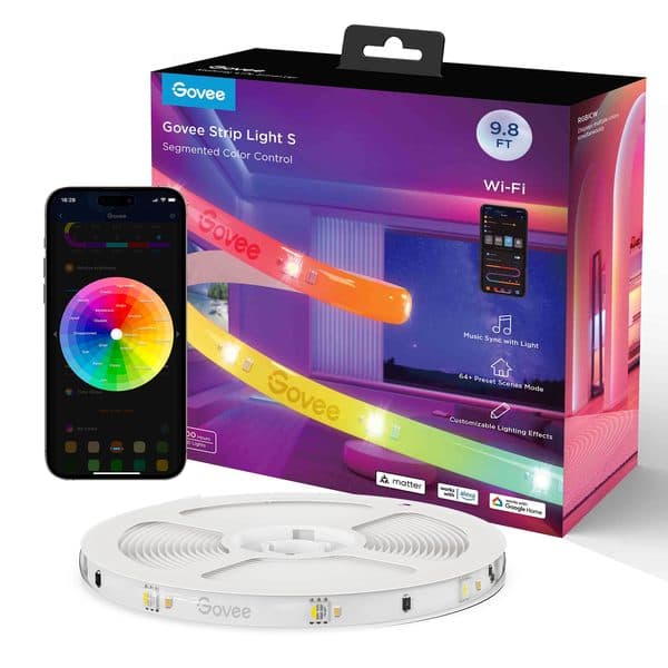 Govee RGBICW Wi-Fi LED Strip Light (9.8 ft)