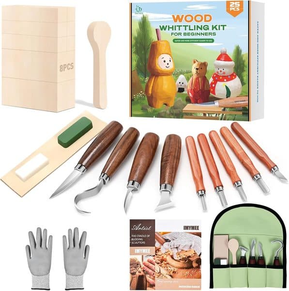 IMYMEE Wood Whittling Kit for Beginners