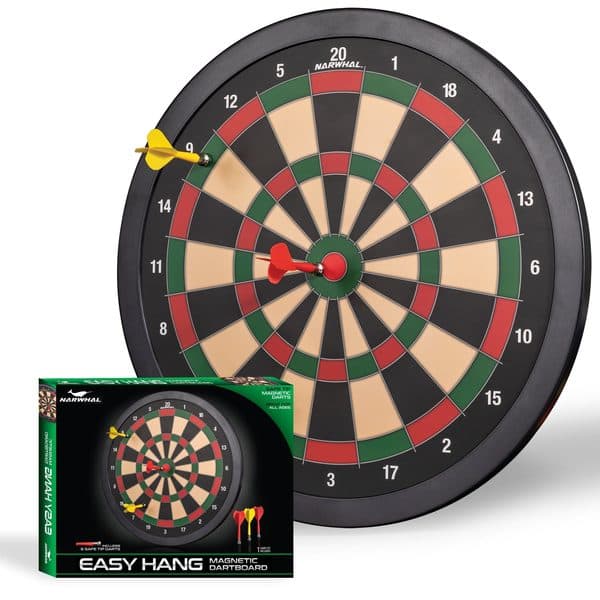 Narwhal 15.5-Inch Magnetic Dartboard