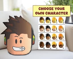 Roblox Avatar Cut-Out Pillow, Customizable