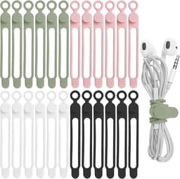 Silicone Cable Ties, 24-Pack