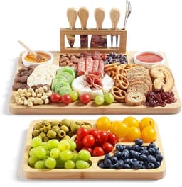 Bamboo Charcuterie Board and Knife Set
