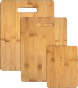 Totally Bamboo Cutting Board Set, 3 Reversible Boards