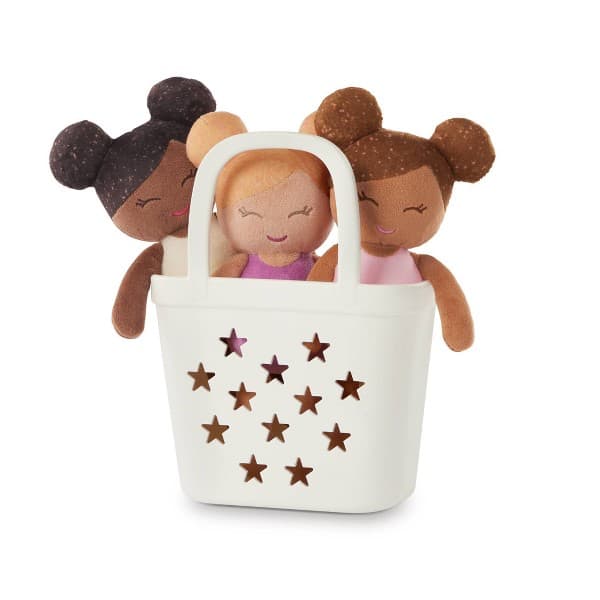 LullaBaby Bathtime Set with 3 Plush Bath Dolls