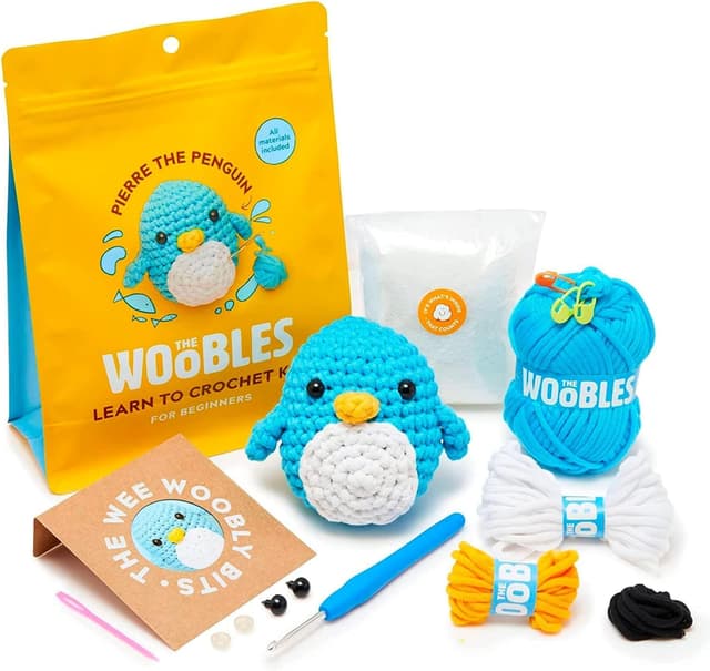 The Woobles Learn to Crochet Kit (Pierre the Penguin)