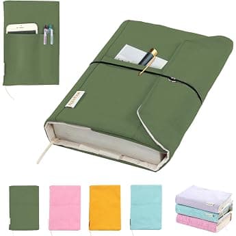 APLUFINE Adjustable Canvas Book Cover