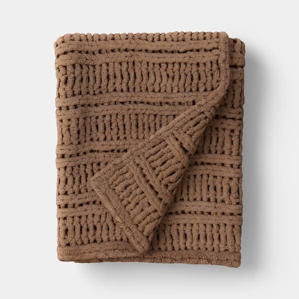 Threshold Chunky Chenille Rib Knit Throw