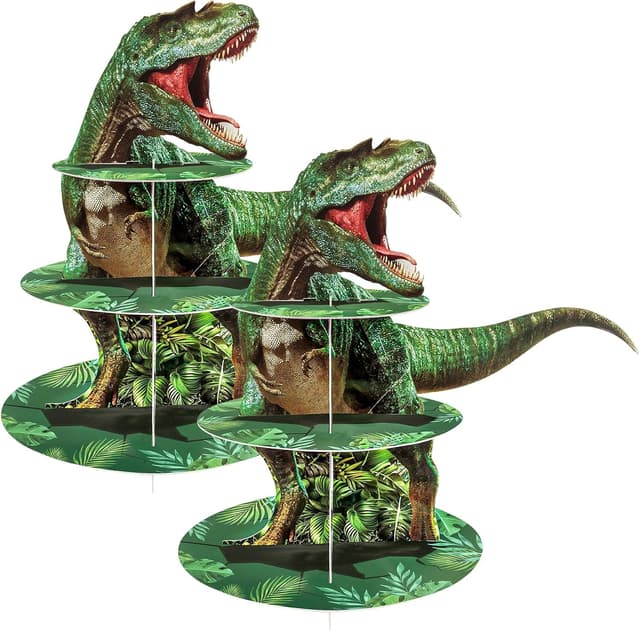 Dinosaur Cupcake Stand (2-Tier, Set of 2)