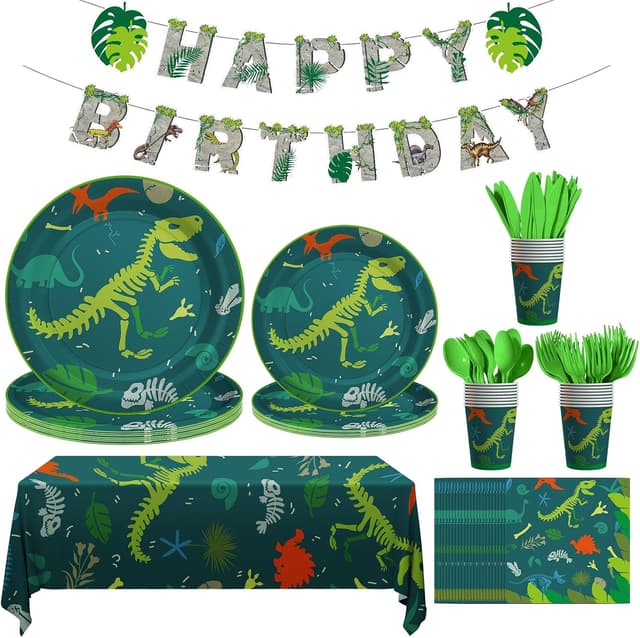 Dinosaur Party Tableware Set (170 Pieces)