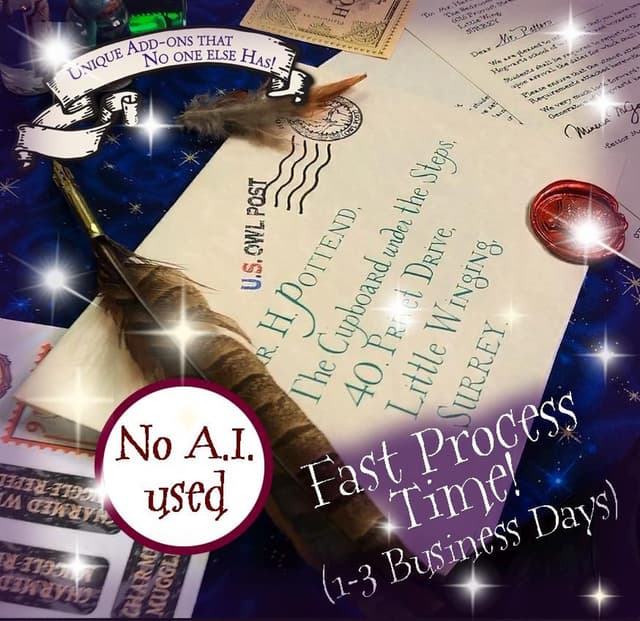Personalized Wizard School Acceptance Letter