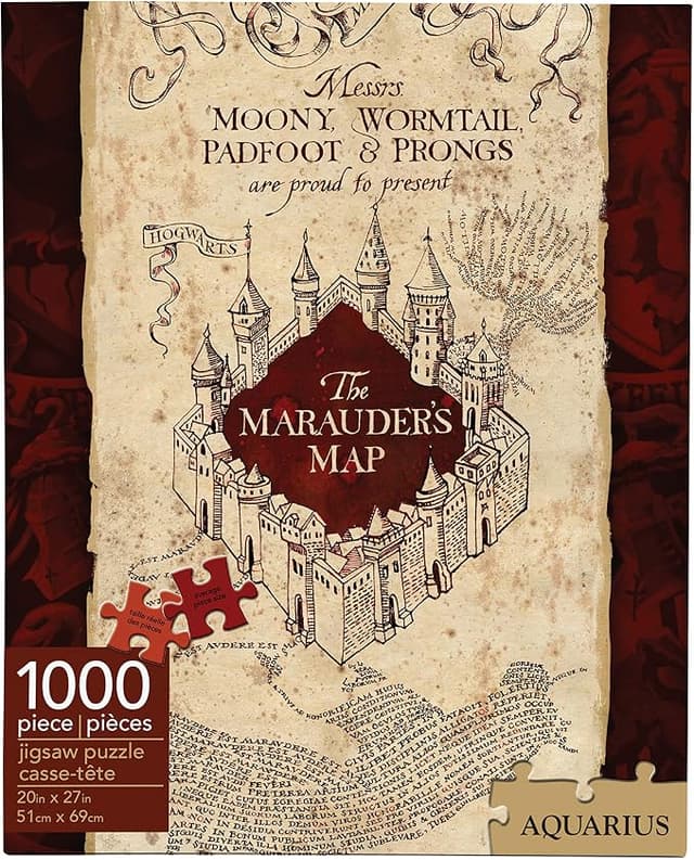 AQUARIUS Harry Potter Marauder's Map 1000-Piece Puzzle