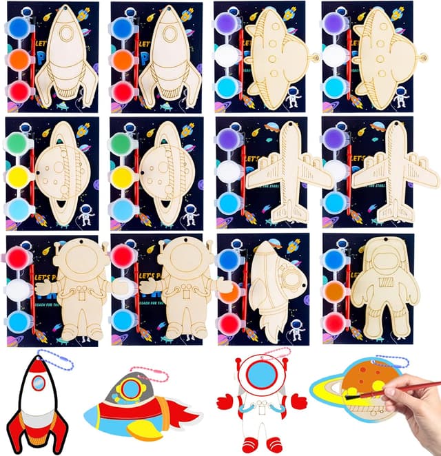 Wooden Keychain Painting Kit