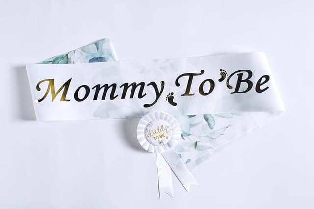 Mom-to-be sash & partner pin set