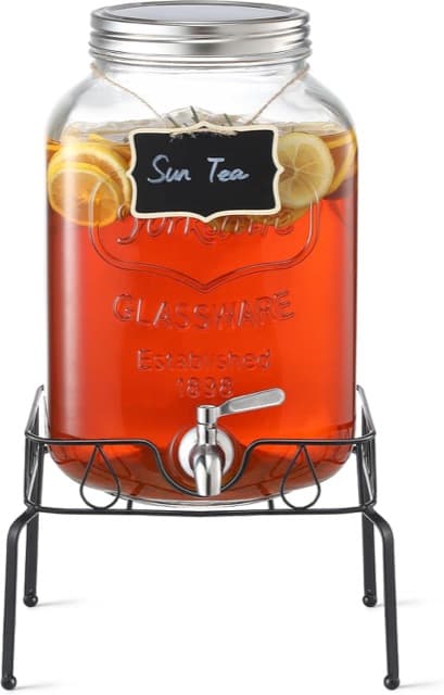 2-gallon glass drink dispenser