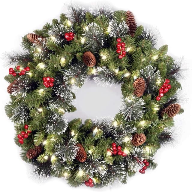 24-inch pre-lit Christmas wreath