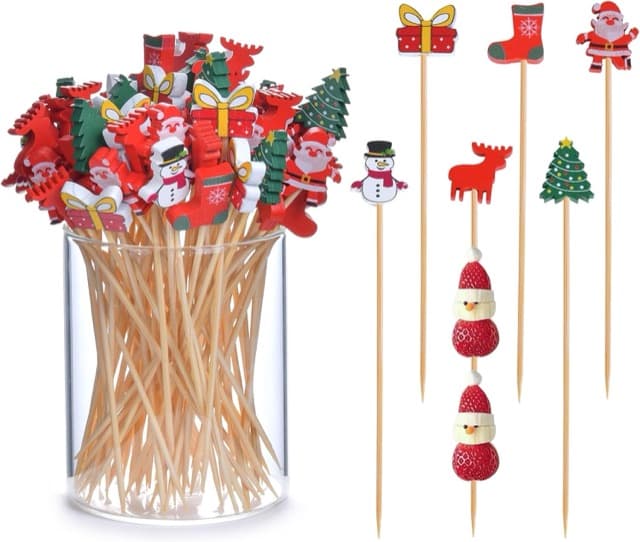 Christmas cocktail picks
