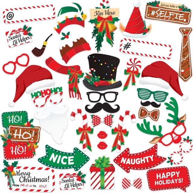 Christmas photo booth props