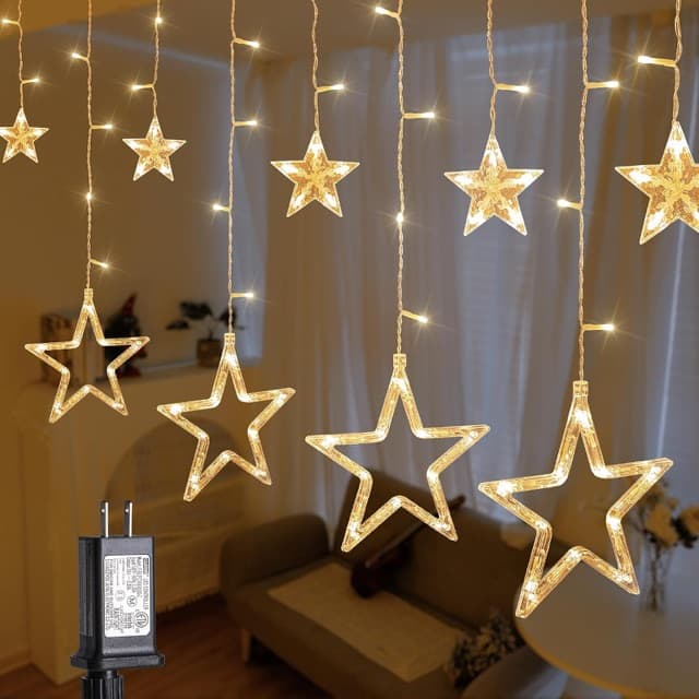 Icicle curtain lights