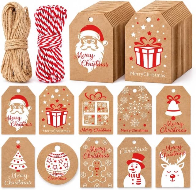 Kraft Christmas gift tags