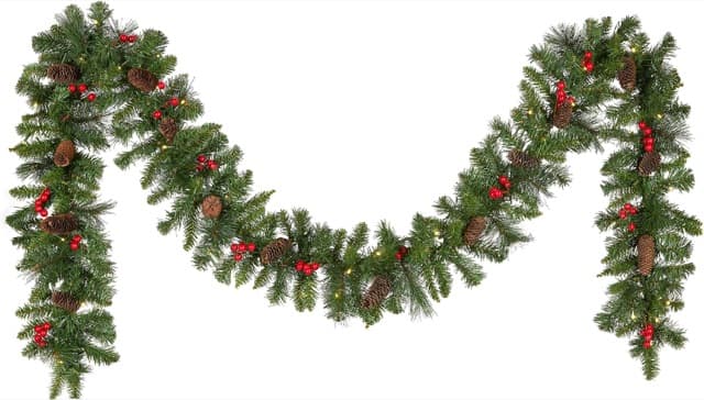 Pre-lit Christmas garland