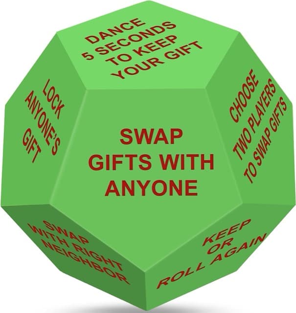 Santa swap gift exchange dice