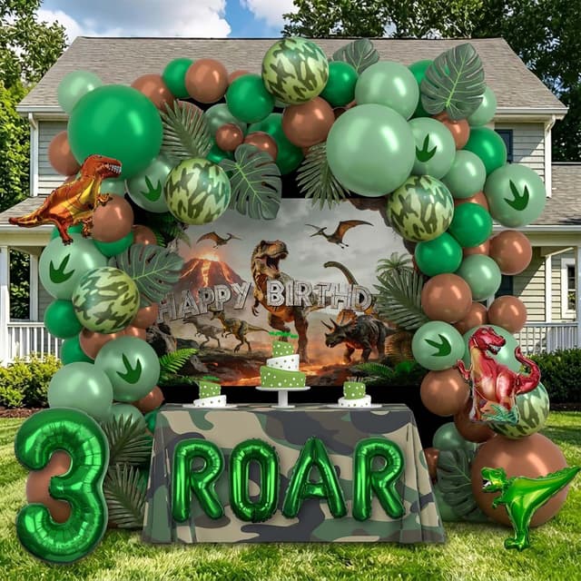 Dinosaur Birthday Balloon Garland Arch Kit