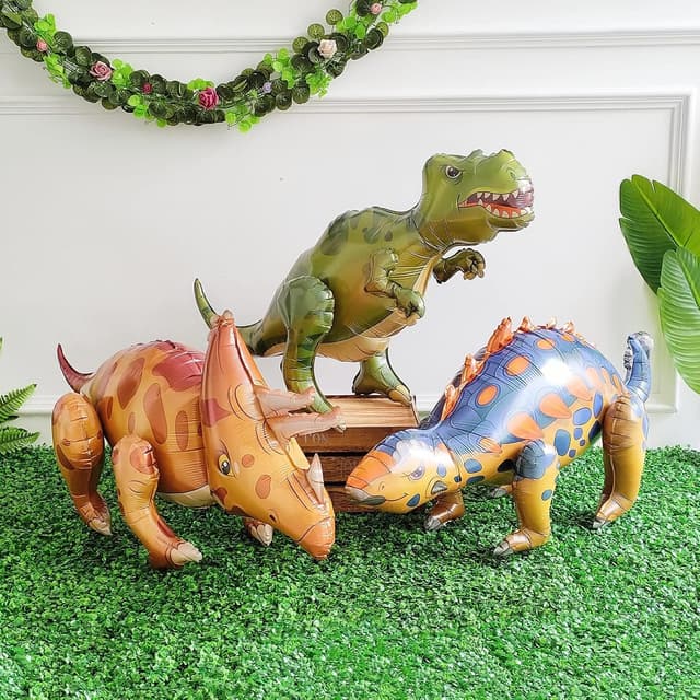 Standing Dinosaur Balloons, 38-Inch (Set of 3)
