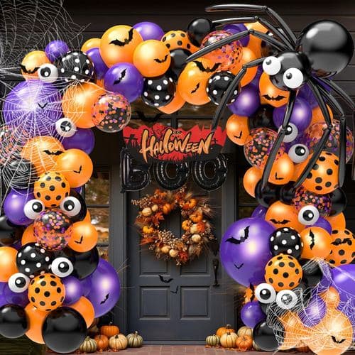 Halloween balloon garland