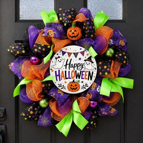 Halloween door wreath