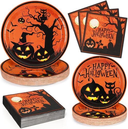 Halloween paper plates