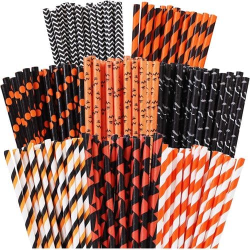 Halloween paper straws