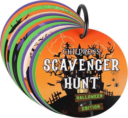 Halloween scavenger hunt cards