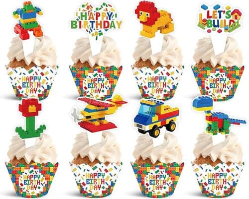Building Block Cupcake Wrappers