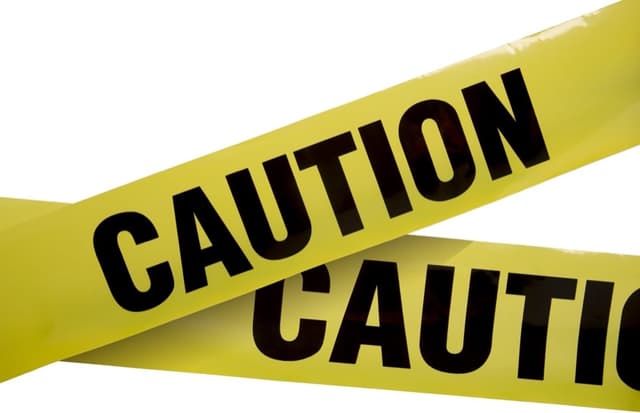 Yellow caution party tape