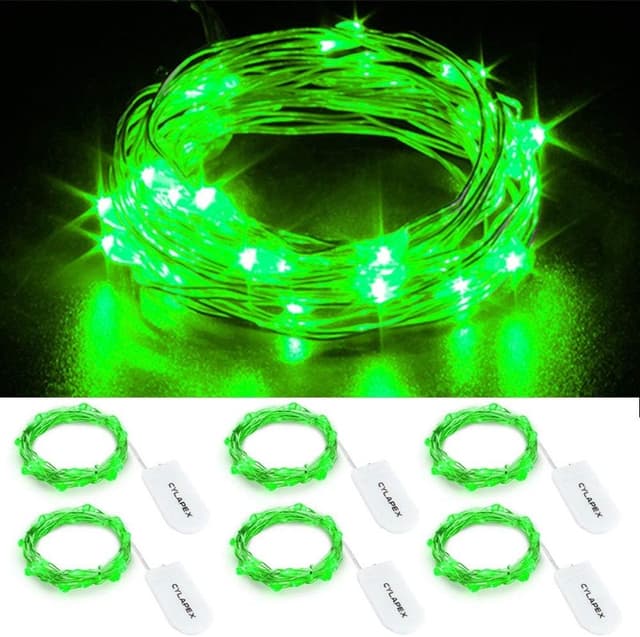 Green battery fairy lights