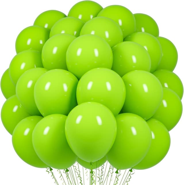 Lime green balloons