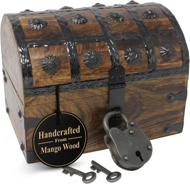 Nautical Cove small wooden treasure chest