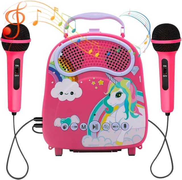 Karaoke Machine with Two Microphones