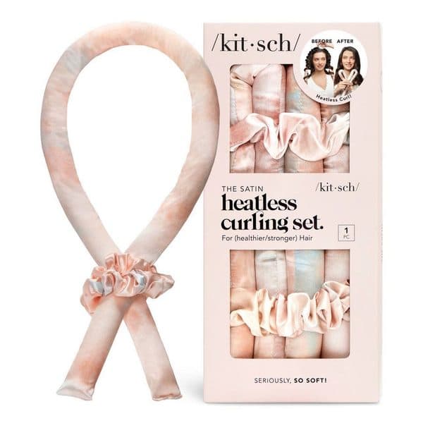 Kitsch Satin Heatless Curling Set (Sunset Tie Dye)
