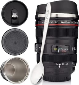 Strata Cups Camera Lens Coffee Mug, 13.5 oz