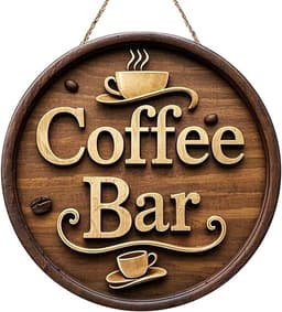Wooden Coffee Bar Sign