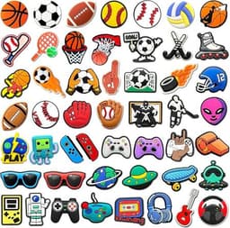 Sports & Gaming Shoe Charms (50-Piece Set)
