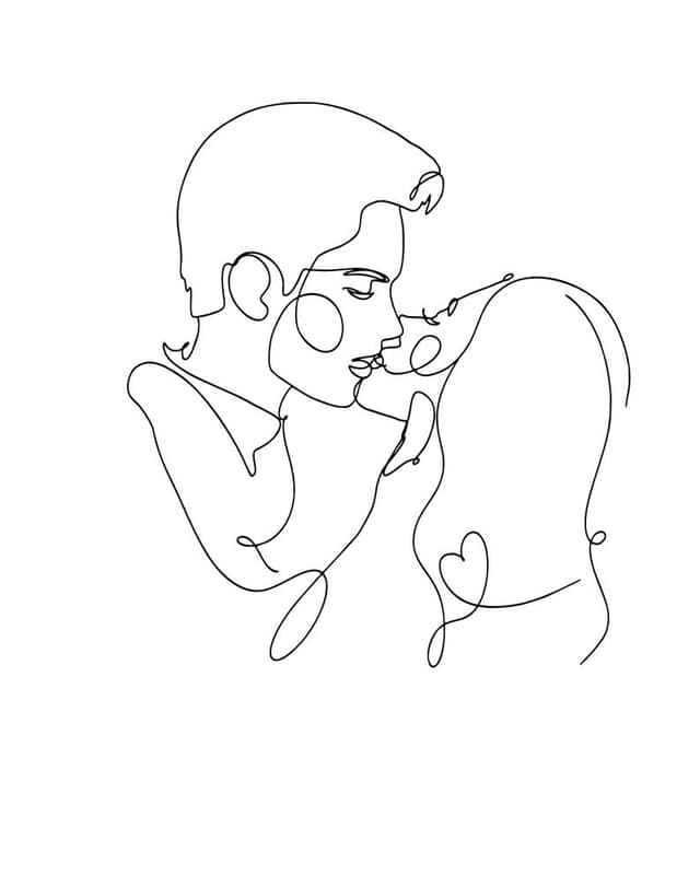 Custom One-Line Couple Portrait