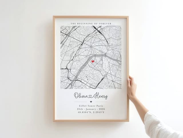 "Where It All Began" Personalized Map Print