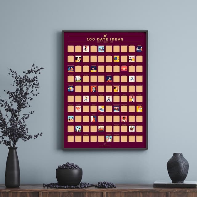100 Date Ideas Scratch-Off Poster
