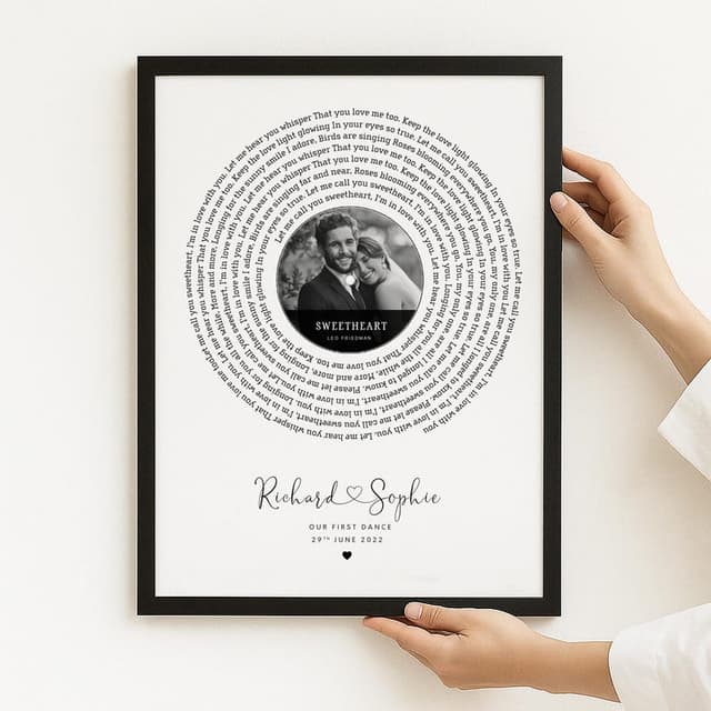 Custom Song Lyrics Print