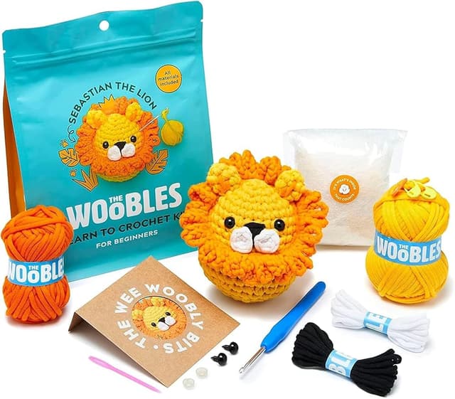 The Woobles Crochet Kit (Sebastian the Lion)