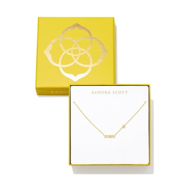Kendra Scott "Mom" Metal Pendant Necklace